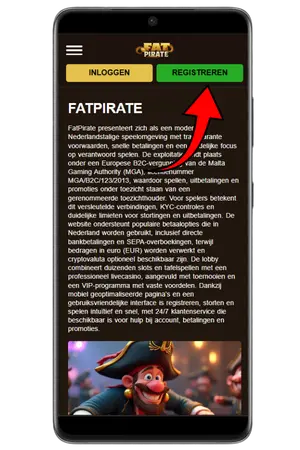 Registreer een account Wolf Gold